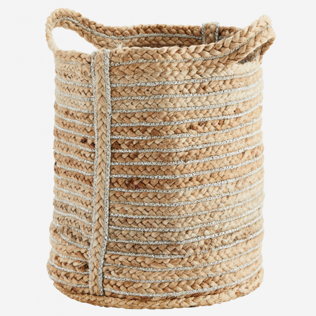 panier en jute de couleur naturelle